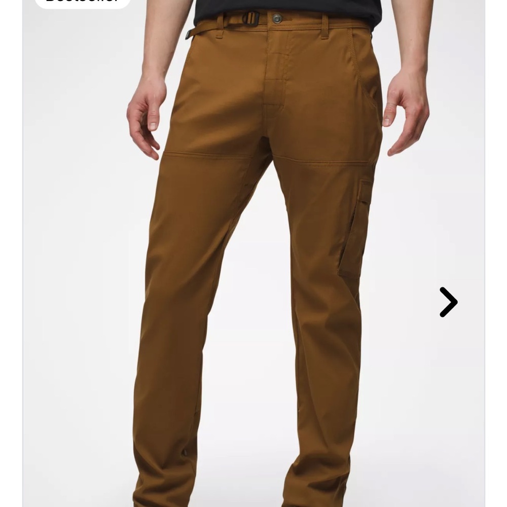 Prana Brown Cargo Pants with Straight Leg and Sturdy Cotton